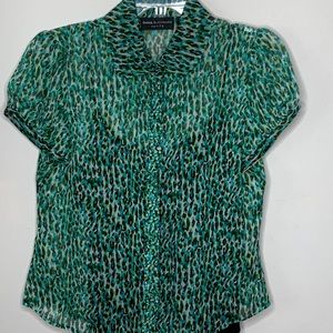 Dana Buchman Size 8P 100% Silk Blouse with Cami